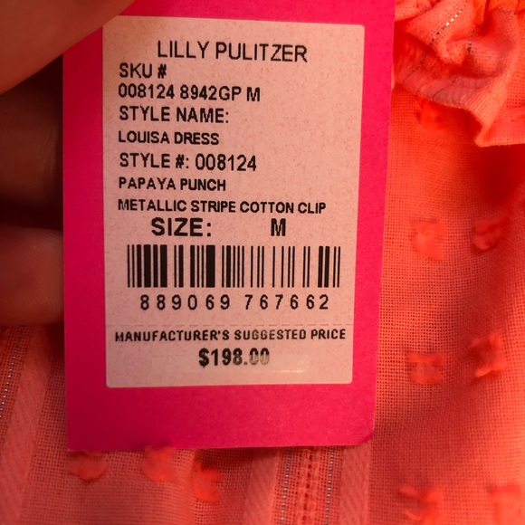 NWT Lilly Pulitzer Louisa Belted Off the Shoulder Mini Dress in Papaya Punch M - Picture 11 of 16